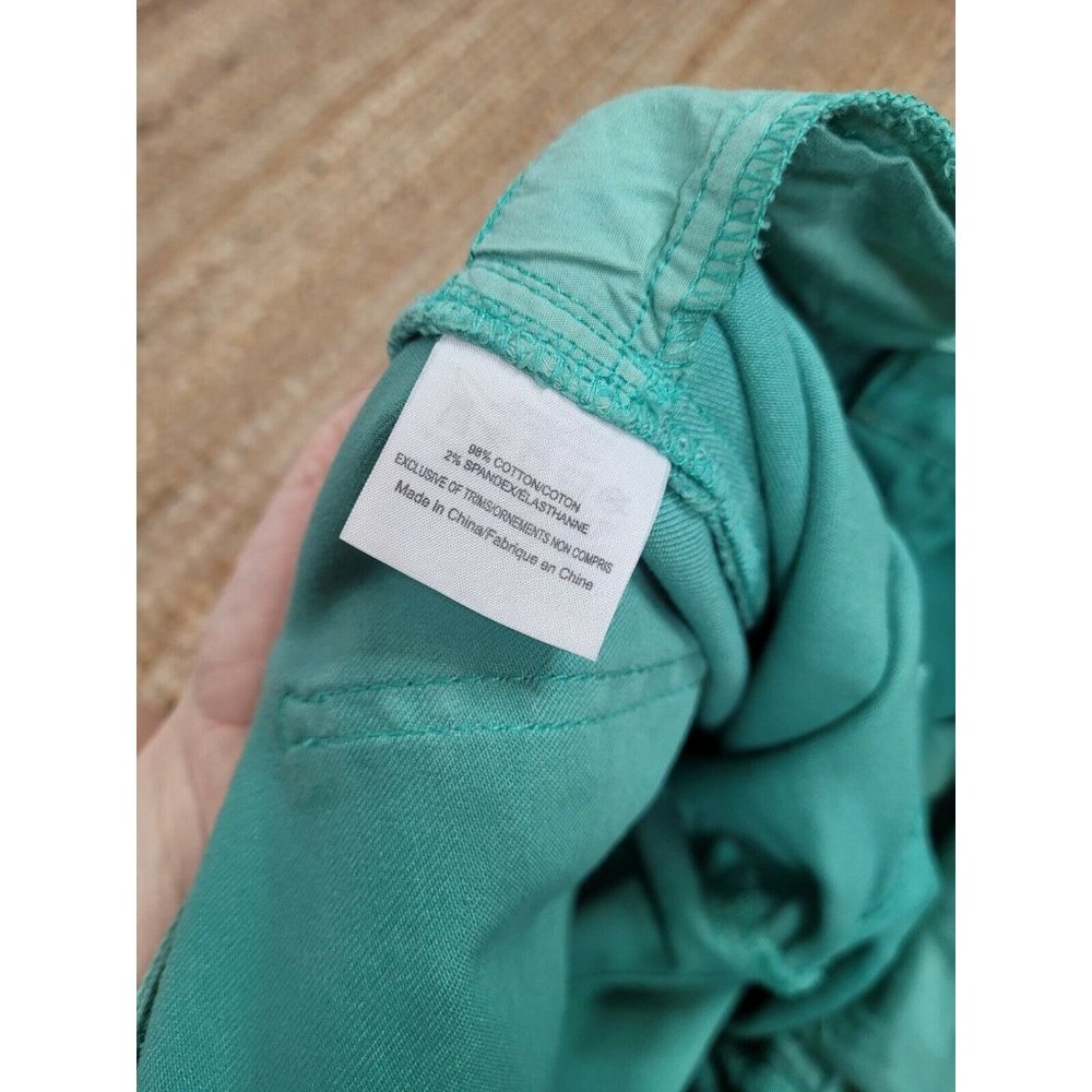 Tory Burch Alexa Cropped Skinny Jeans Sz. 29 Turquoise Denim Logo Pocket_8